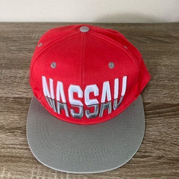 Nassau Bahamas Hat Cap Snapback Mens One Size Embroidered Adjustable Beach Red - Picture 6 of 12